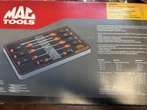 New mac tools 9pc screwdriver - new,